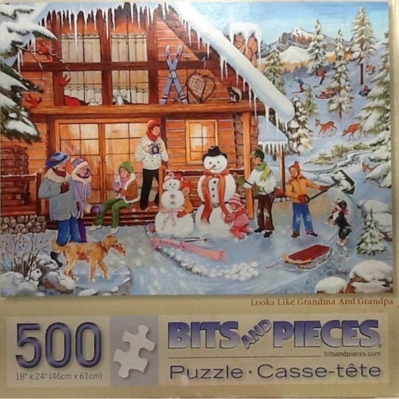 LOOKS Like Grandma And Grandpa Bits And Pieces 500 Piece Puzzle. - Picture 1 of 10